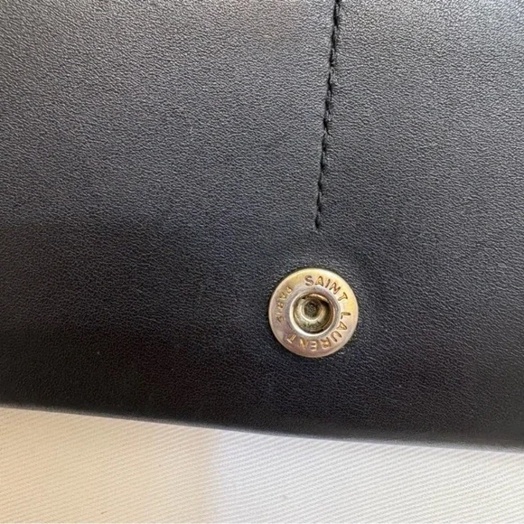 Saint Laurent YSL gold logo clutch bag wallet custom WOC - Picture 2 of 16